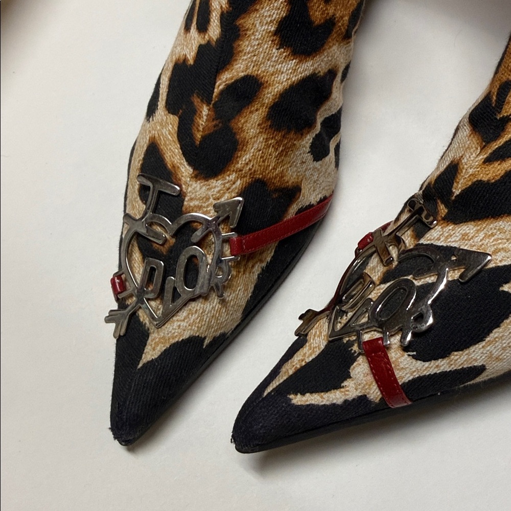 Authentic vintage Christian Dior leopard boots 38.5 john galliano - Picture 9 of 17